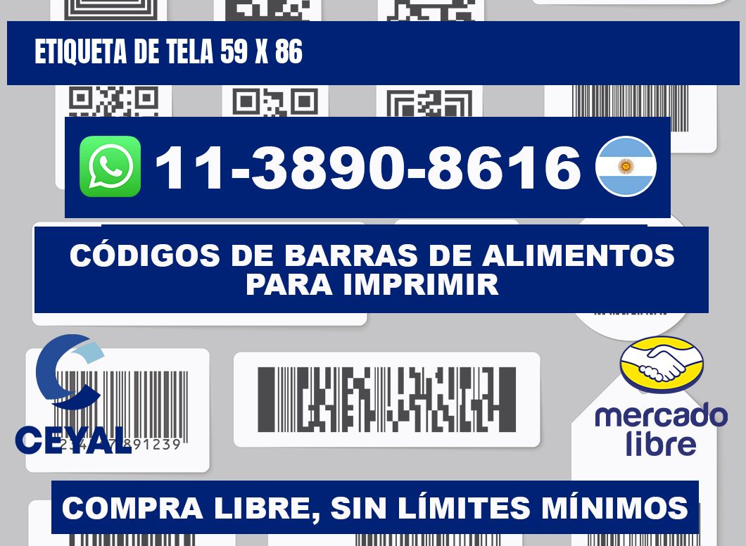 etiqueta de tela 59 x 86