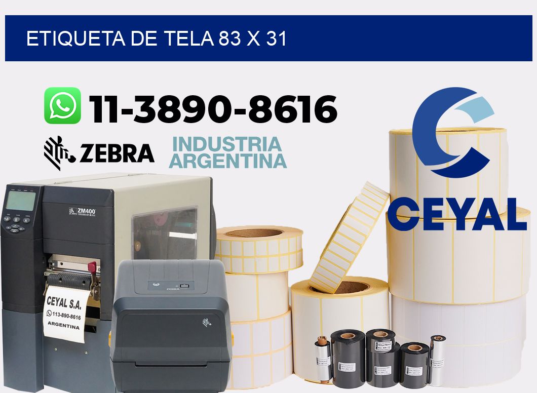 etiqueta de tela 83 x 31