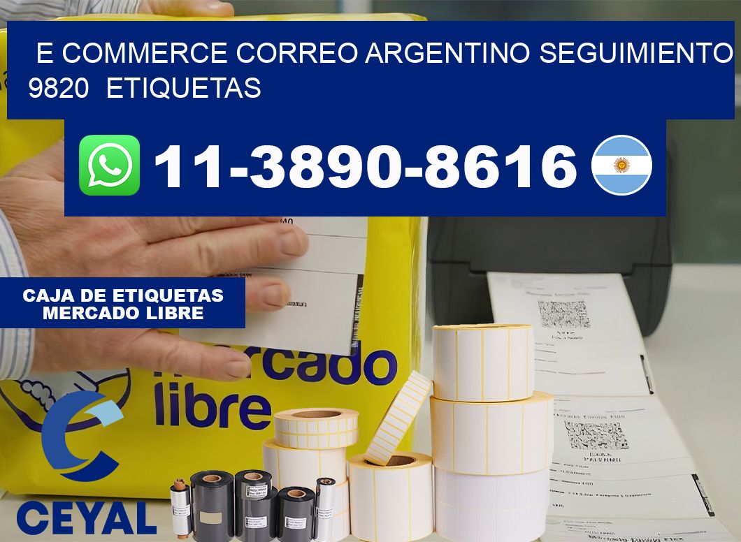 E commerce correo argentino Seguimiento 9820  etiquetas