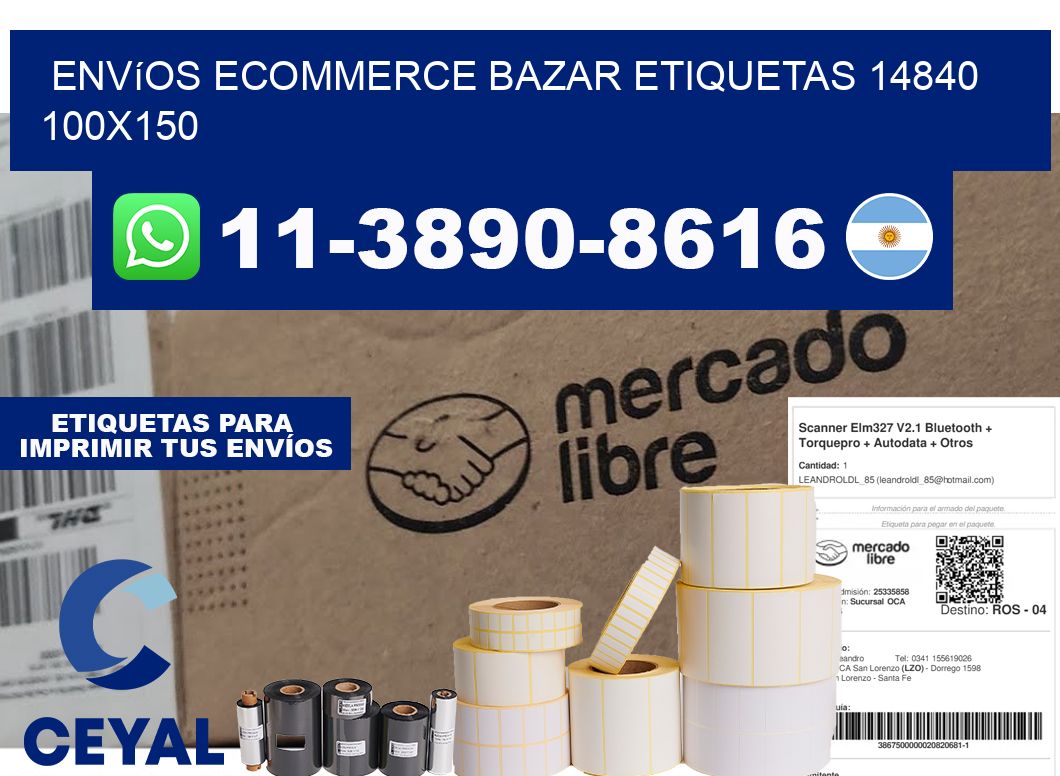 Envíos Ecommerce bazar etiquetas 14840 100x150
