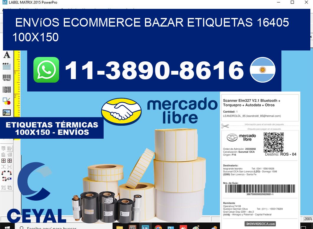 Envíos Ecommerce bazar etiquetas 16405 100x150