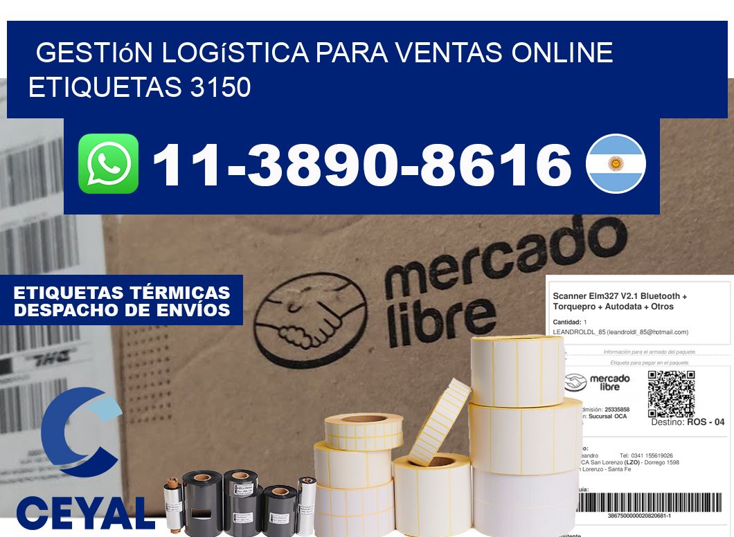 Gestión logística para ventas online  etiquetas 3150