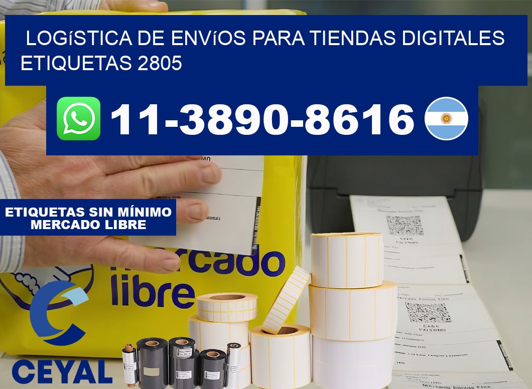 Logística de envíos para tiendas digitales  etiquetas 2805