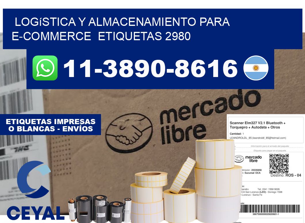 Logística y almacenamiento para e-commerce  etiquetas 2980
