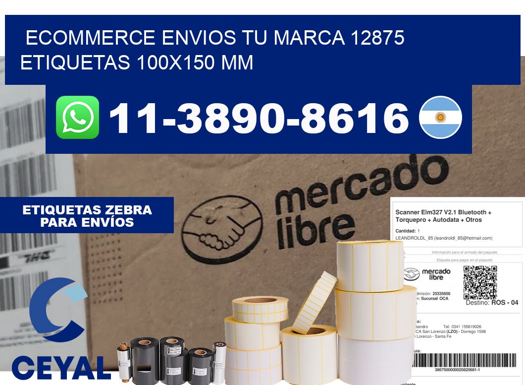 ecommerce envios tu marca 12875  etiquetas 100x150 mm