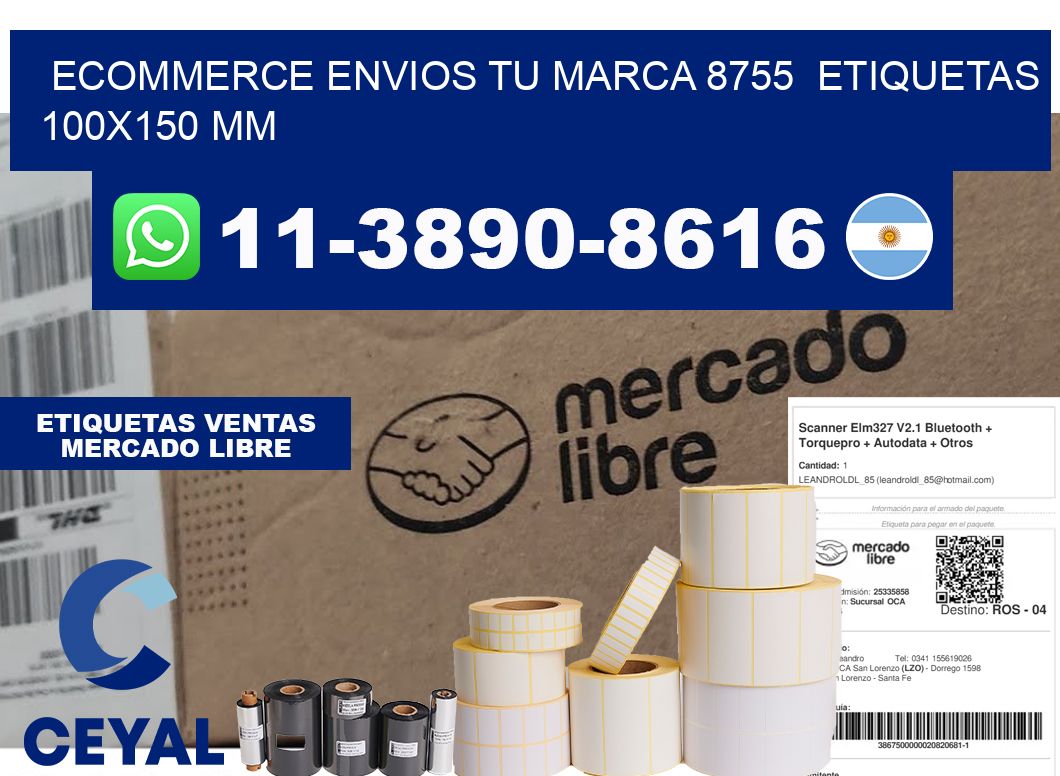 ecommerce envios tu marca 8755  etiquetas 100x150 mm