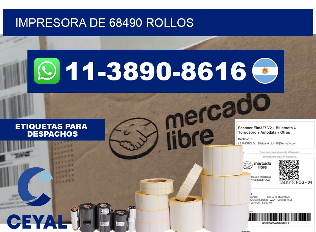 impresora de 68490 rollos