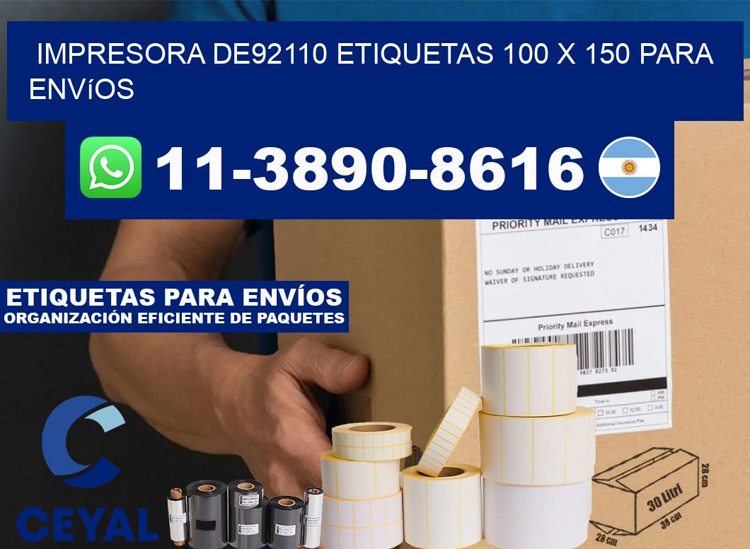 impresora de92110 etiquetas 100 x 150 para envíos
