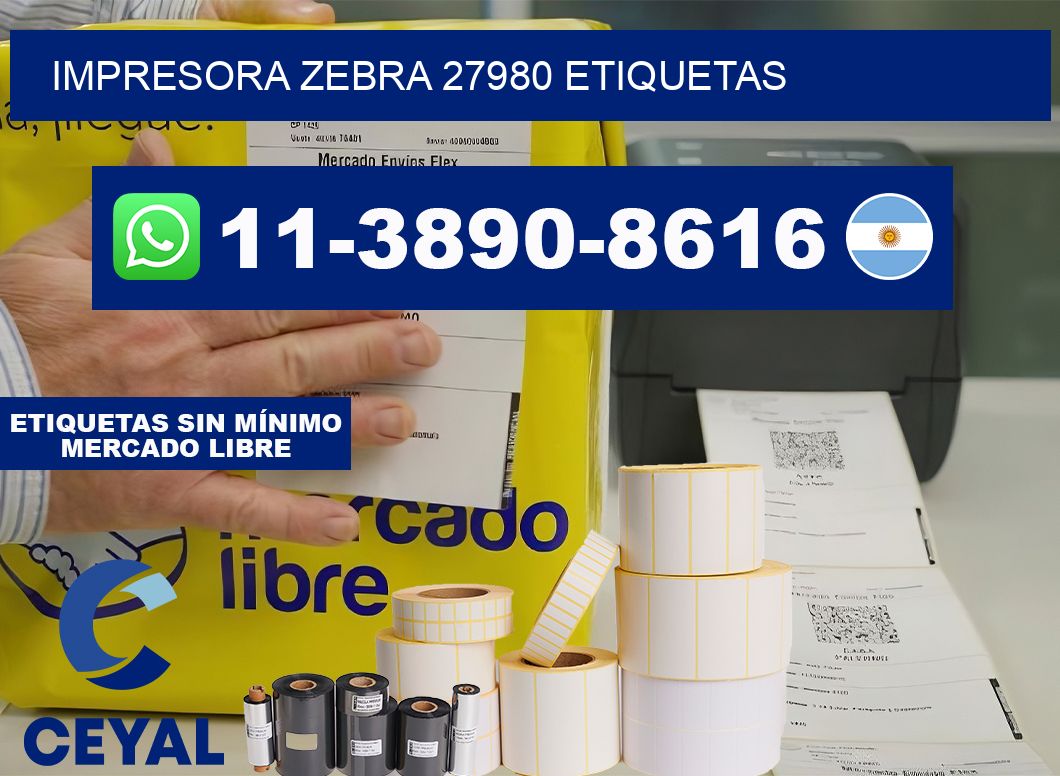 impresora zebra 27980 etiquetas