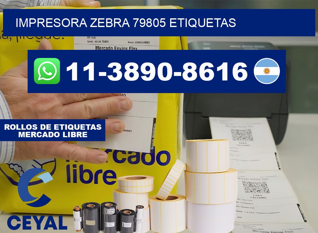 impresora zebra 79805 etiquetas