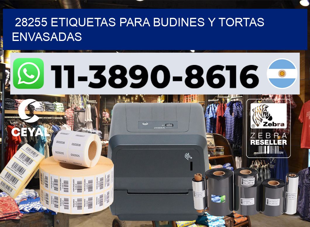 28255 etiquetas para budines y tortas envasadas