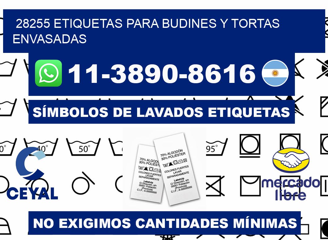 28255 etiquetas para budines y tortas envasadas