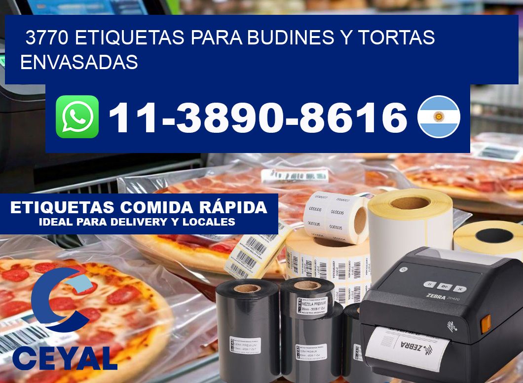 3770 etiquetas para budines y tortas envasadas