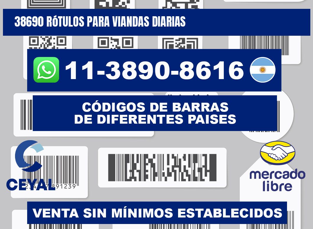 38690 rótulos para viandas diarias