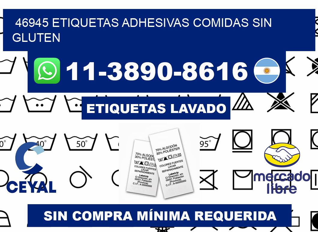 46945 etiquetas adhesivas comidas sin gluten