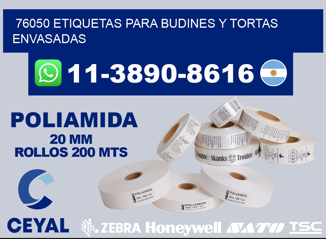 76050 etiquetas para budines y tortas envasadas