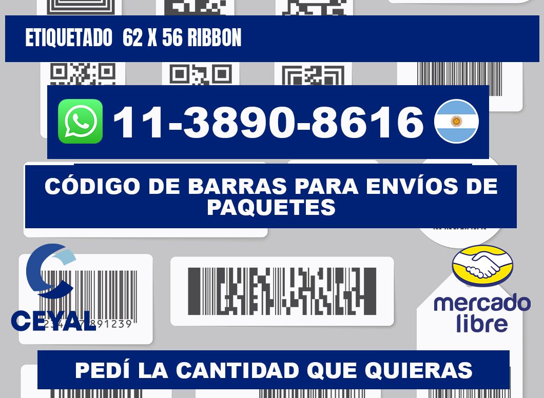 Etiquetado  62 x 56 ribbon