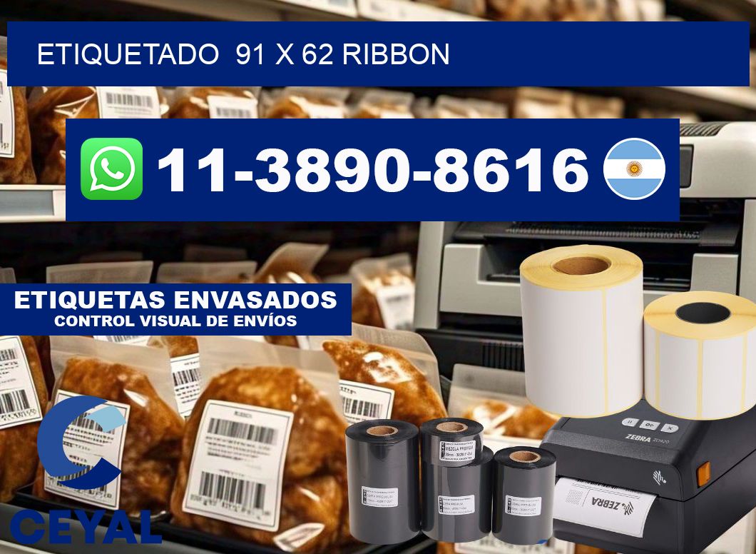 Etiquetado  91 x 62 ribbon