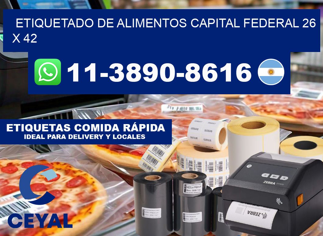 Etiquetado de alimentos capital federal 26 x 42