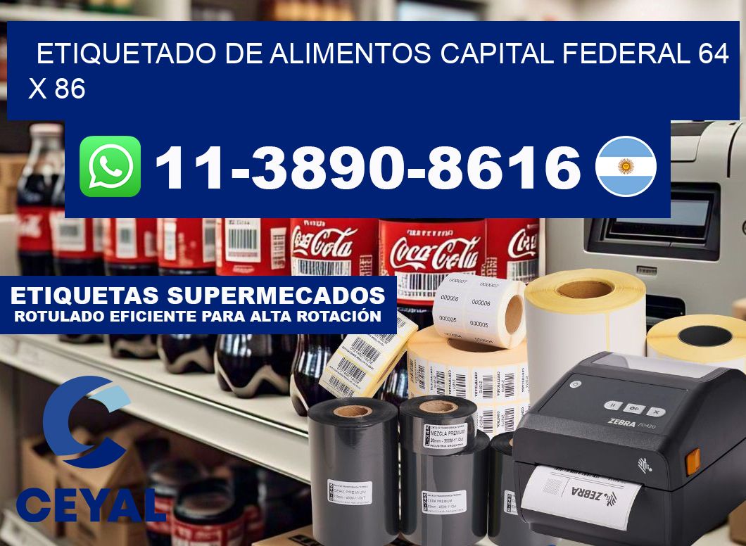 Etiquetado de alimentos capital federal 64 x 86