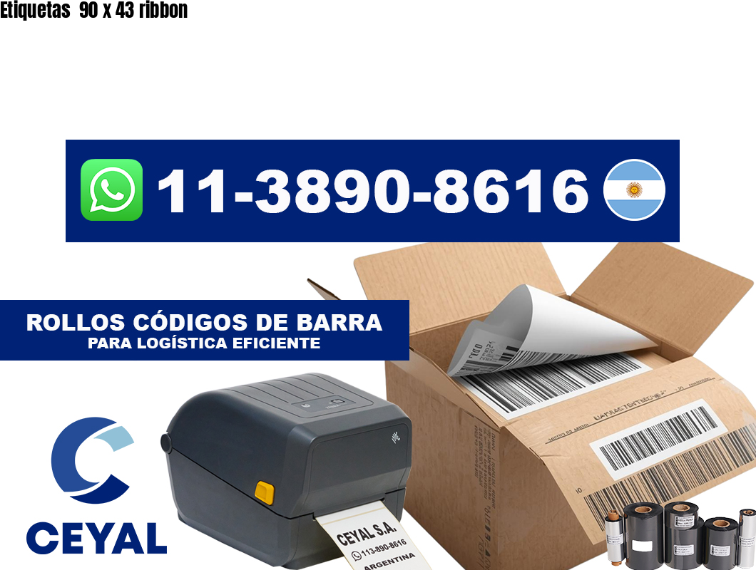 Etiquetas  90 x 43 ribbon