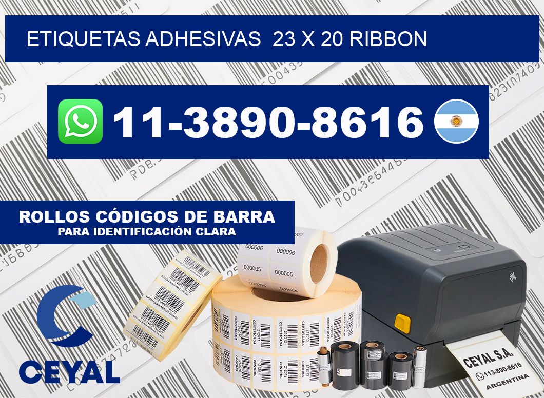 Etiquetas adhesivas  23 x 20 ribbon