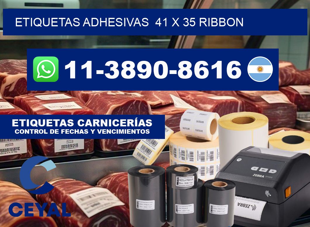Etiquetas adhesivas  41 x 35 ribbon