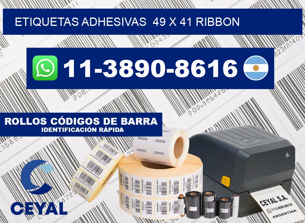 Etiquetas adhesivas  49 x 41 ribbon
