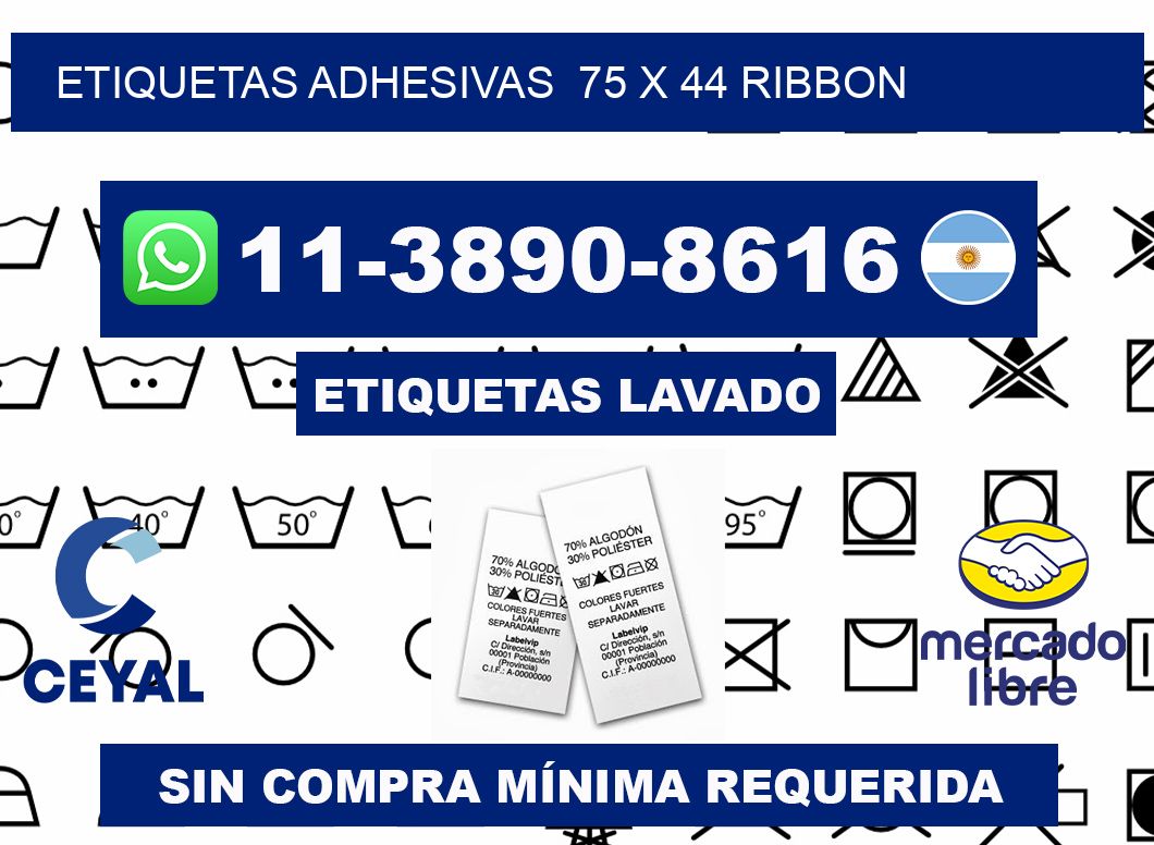 Etiquetas adhesivas  75 x 44 ribbon