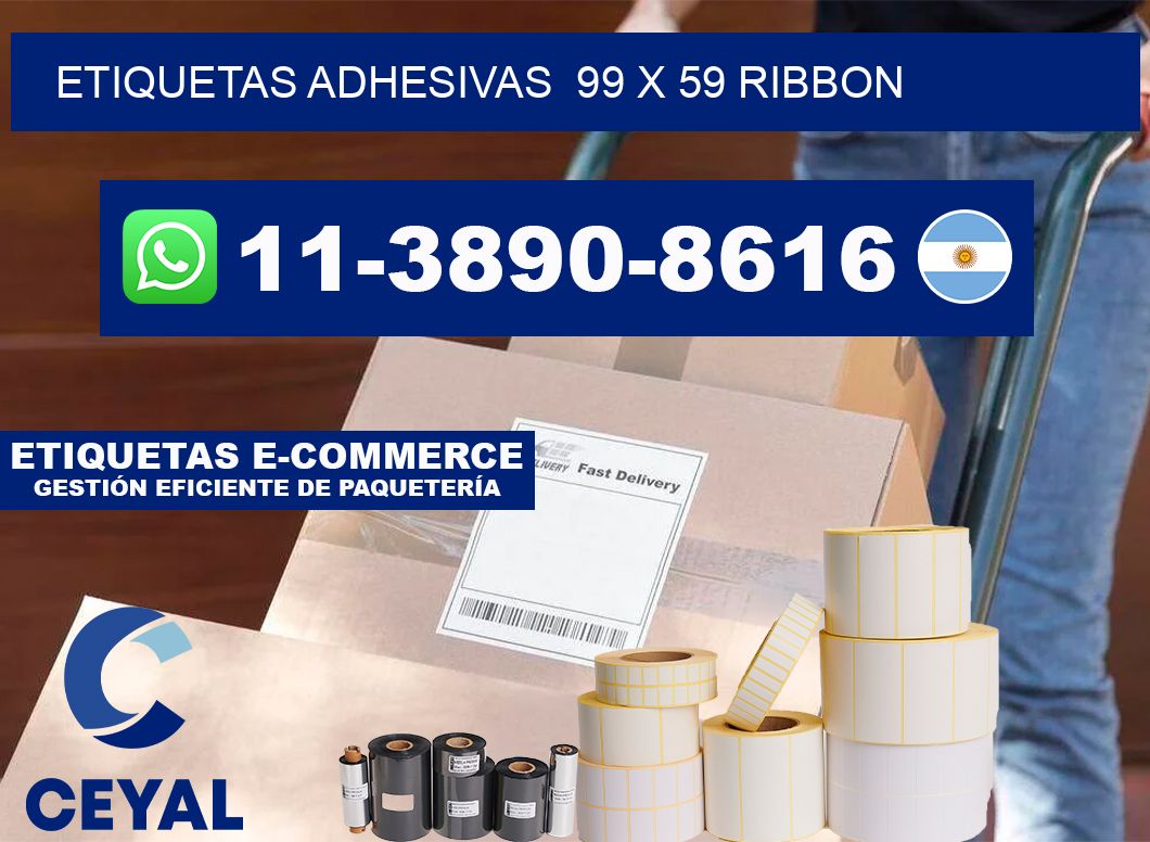 Etiquetas adhesivas  99 x 59 ribbon