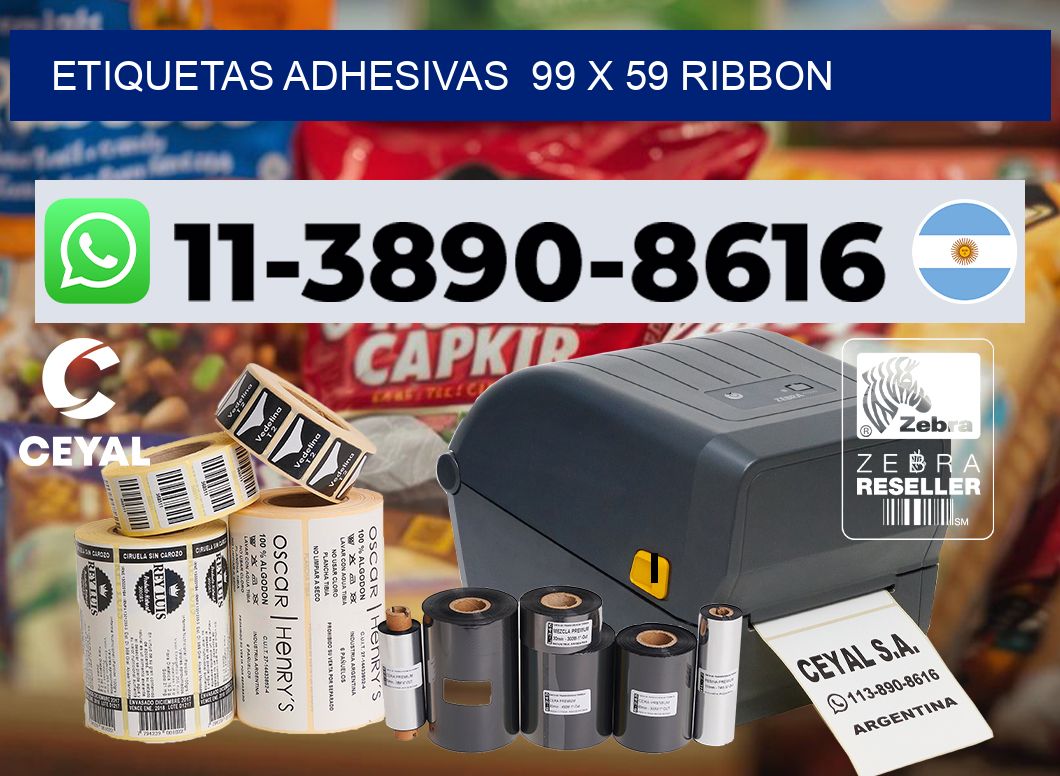Etiquetas adhesivas  99 x 59 ribbon
