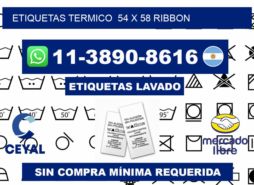 Etiquetas termico  54 x 58 ribbon