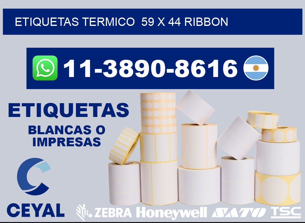 Etiquetas termico  59 x 44 ribbon