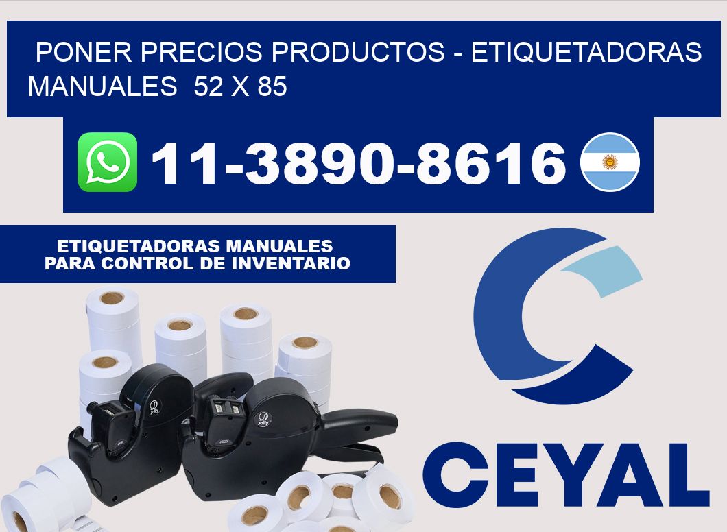 Poner precios productos - Etiquetadoras Manuales 52 x 85