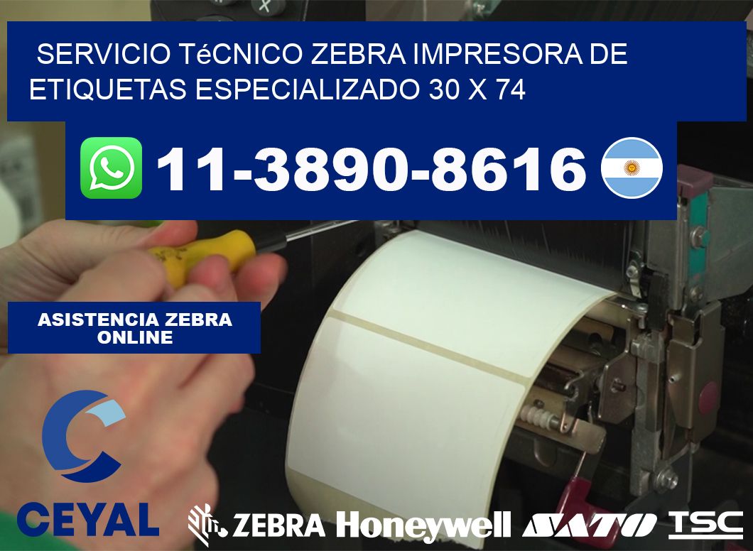 Servicio Técnico Zebra Impresora de Etiquetas Especializado 30 x 74