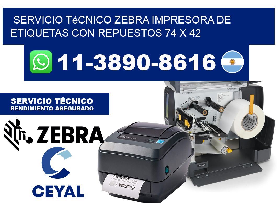 Servicio Técnico Zebra Impresora de Etiquetas con Repuestos 74 x 42