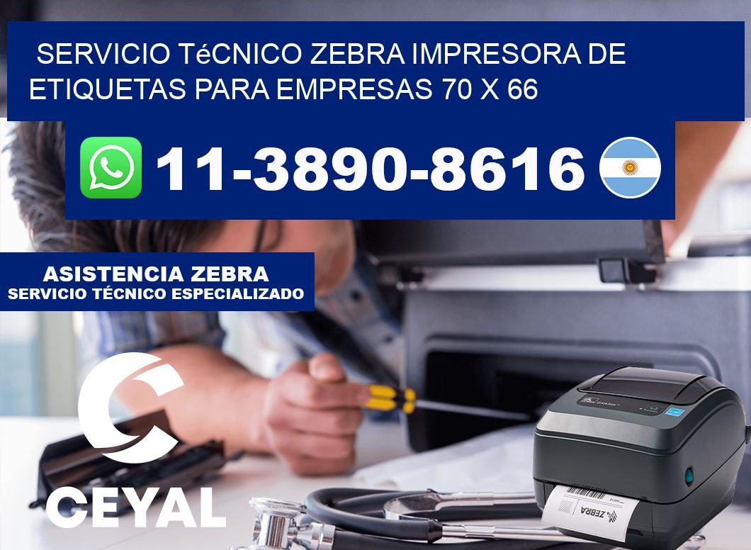 Servicio Técnico Zebra Impresora de Etiquetas para Empresas 70 x 66
