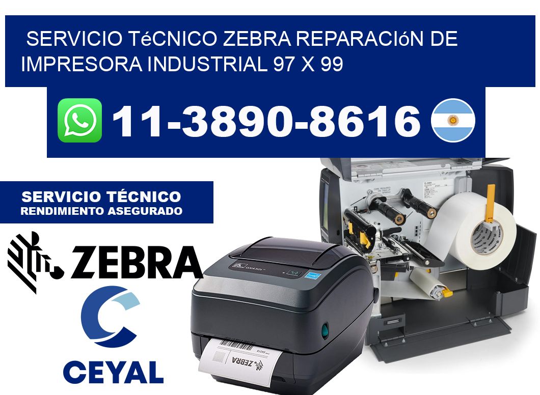 Servicio Técnico Zebra Reparación de Impresora Industrial 97 x 99