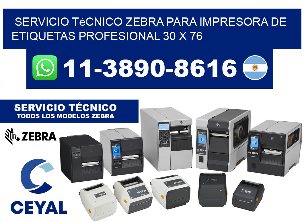 Servicio Técnico Zebra para Impresora de Etiquetas Profesional 30 x 76