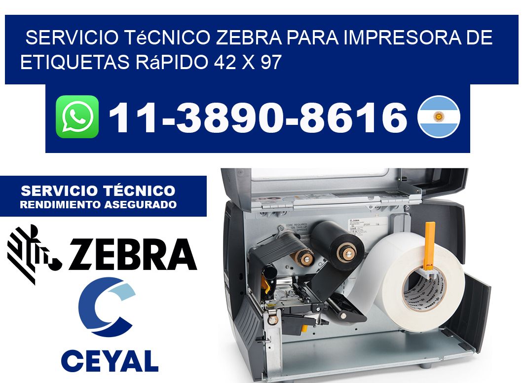 Servicio Técnico Zebra para Impresora de Etiquetas Rápido 42 x 97