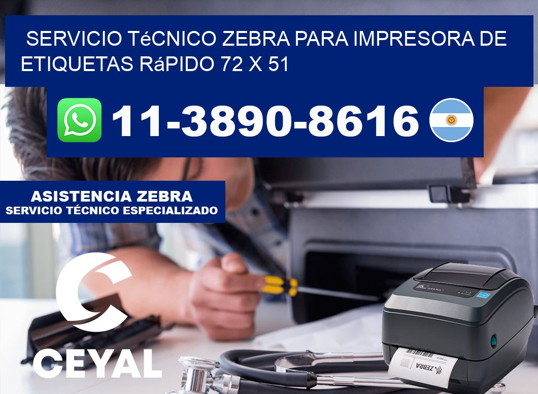Servicio Técnico Zebra para Impresora de Etiquetas Rápido 72 x 51