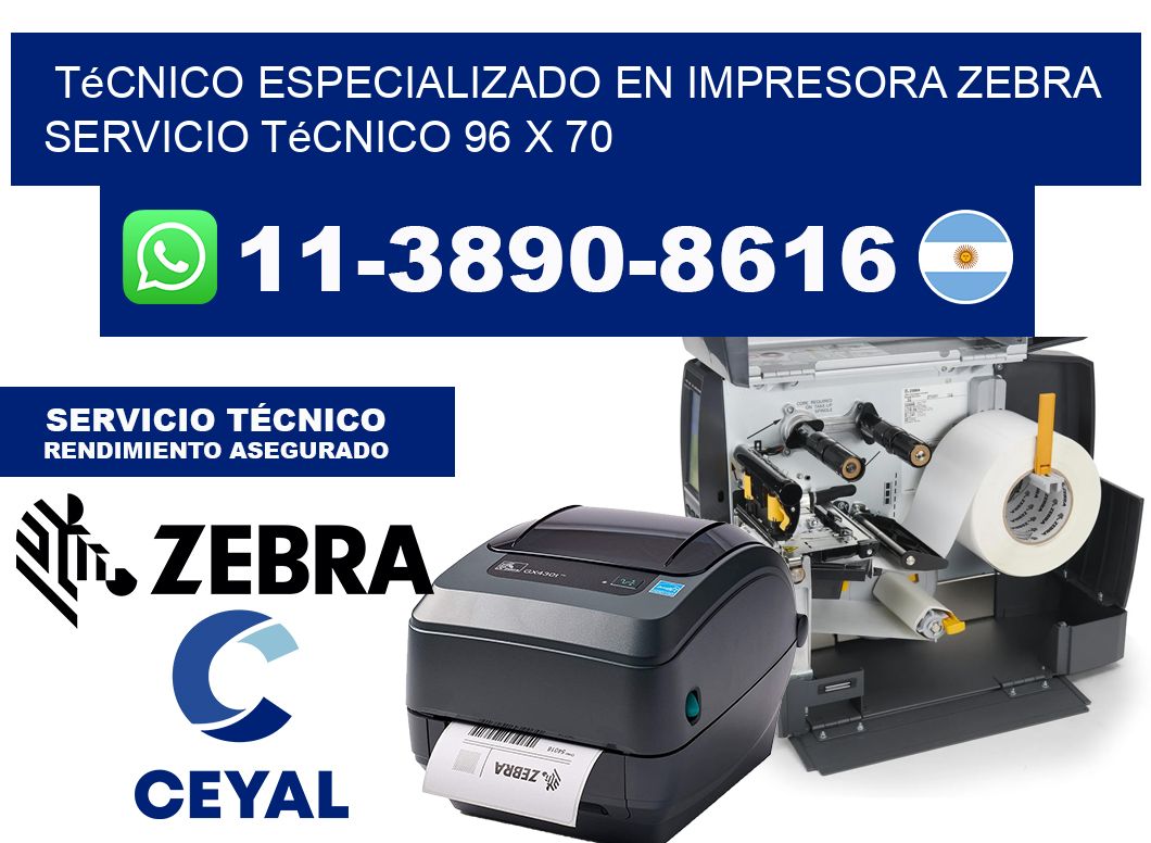 Técnico Especializado en Impresora Zebra Servicio Técnico 96 x 70