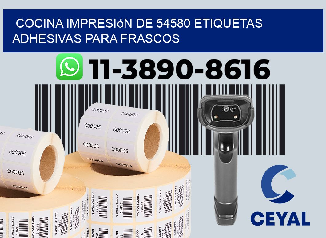 cocina impresión de 54580 etiquetas adhesivas para frascos