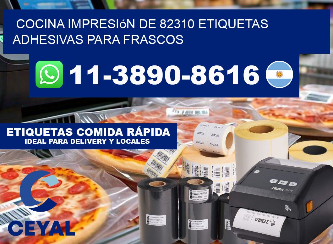 cocina impresión de 82310 etiquetas adhesivas para frascos