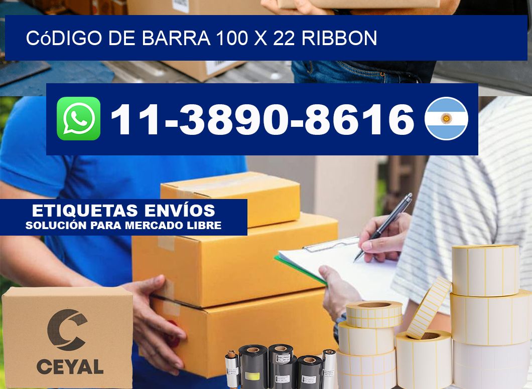código de barra 100 x 22 ribbon