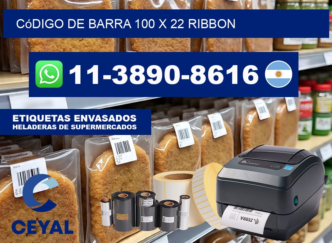 código de barra 100 x 22 ribbon