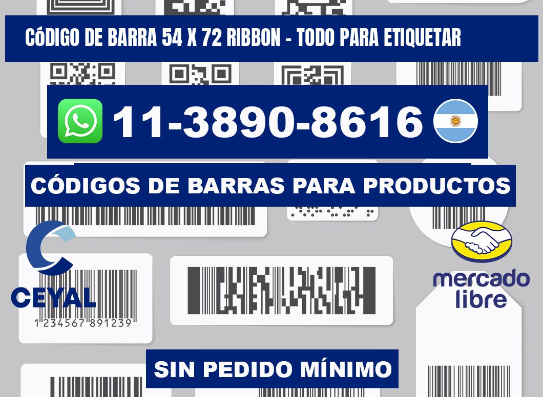 código de barra 54 x 72 ribbon - Todo para Etiquetar