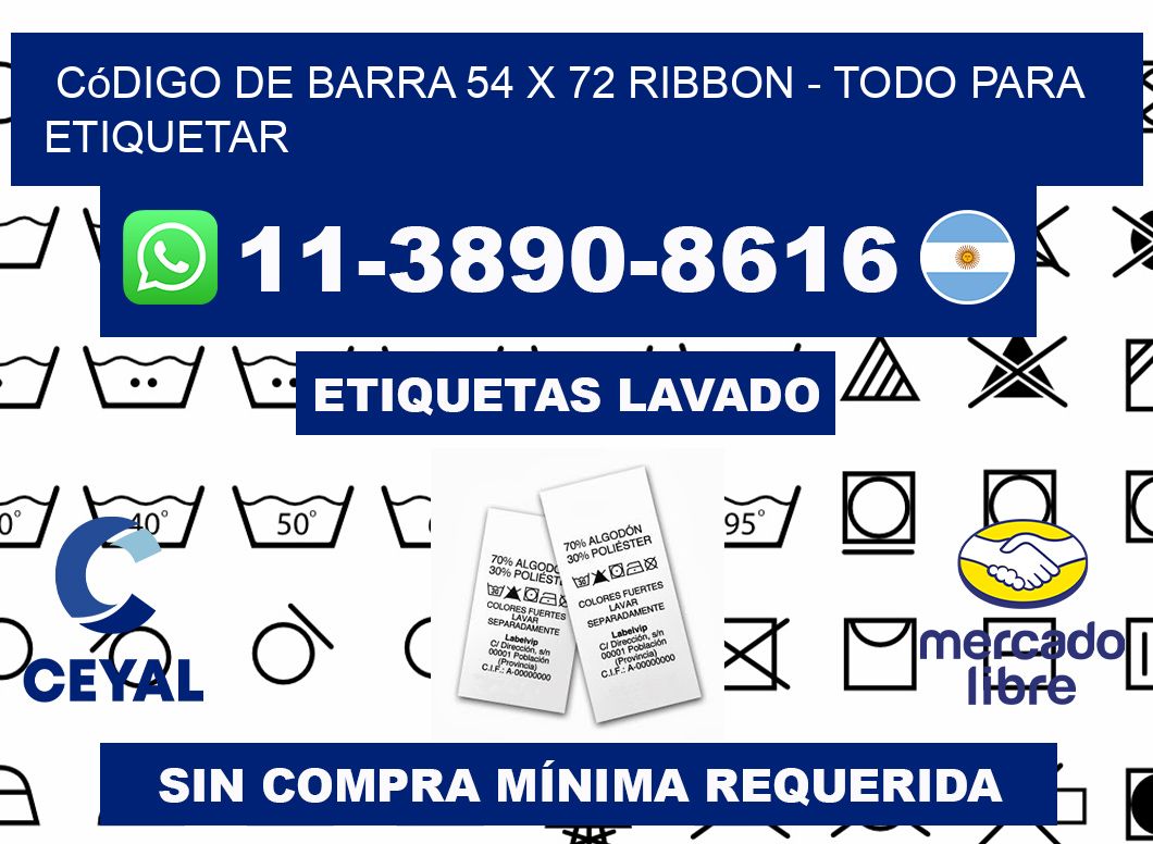 código de barra 54 x 72 ribbon - Todo para Etiquetar