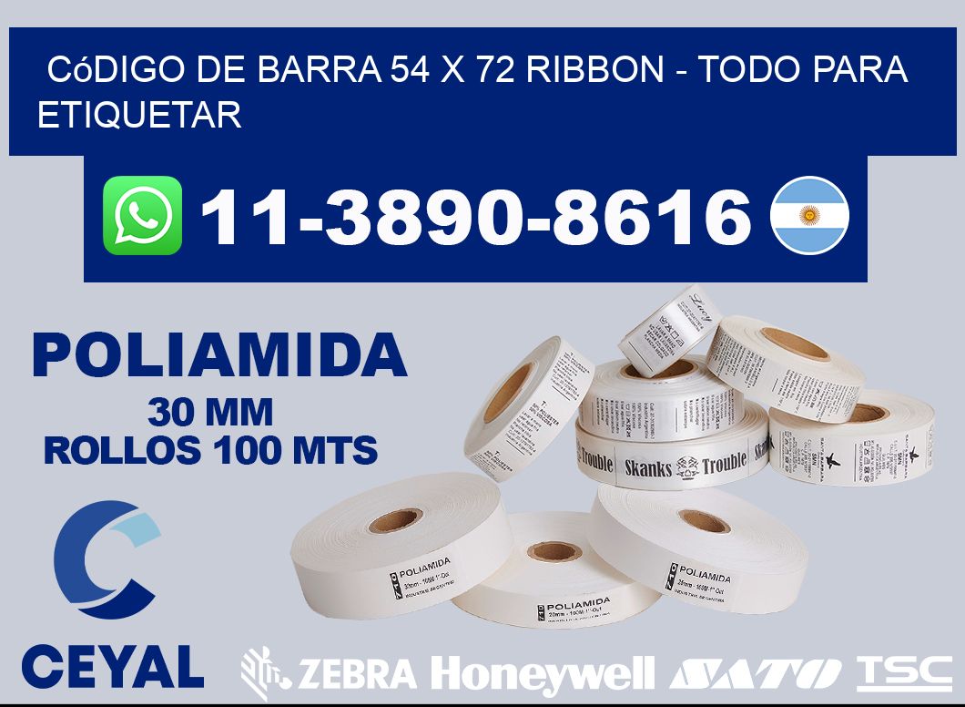 código de barra 54 x 72 ribbon – Todo para Etiquetar