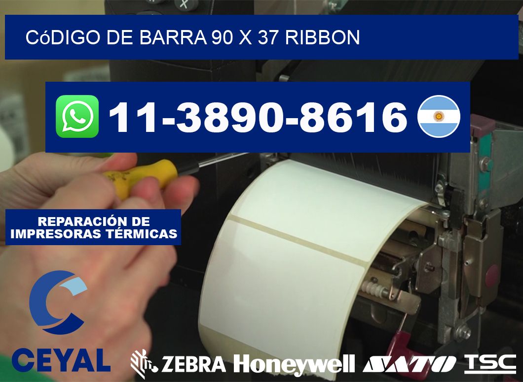 código de barra 90 x 37 ribbon